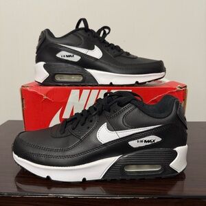 Nike Air Max 90 LTR GS Size 6 Y Youth Size 7.5 Womens Black White CD6864-010